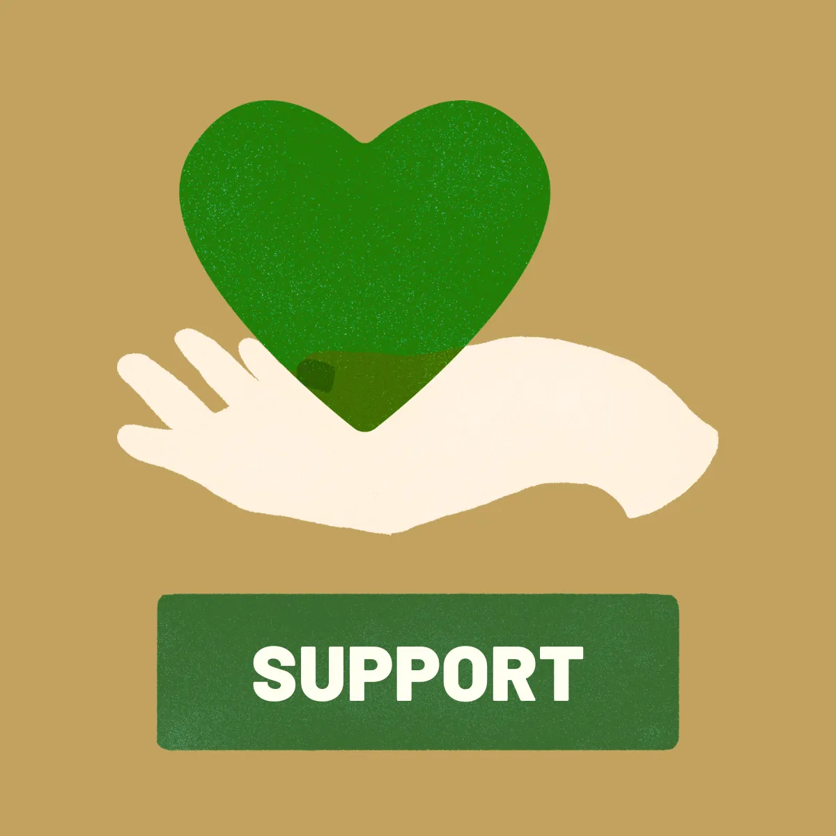 Hand and Heart with Support below